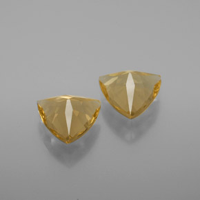 캐럿 천연 옐로우 골든 베릴 보석, 트릴리언, 8.2×7.8 mm, VVS-VS