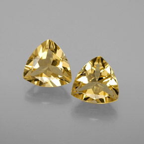 캐럿 천연 옐로우 골든 베릴 보석, 트릴리언, 8.3×8.1 mm, VVS-VS