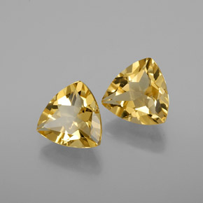 캐럿 천연 옐로우 골든 베릴 보석, 트릴리언, 8.3×8.1 mm, VVS-VS