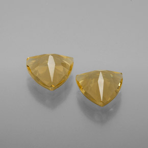 캐럿 천연 옐로우 골든 베릴 보석, 트릴리언, 8.3×8.1 mm, VVS-VS