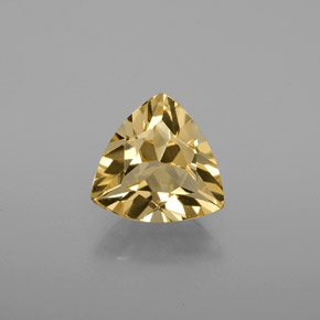 1.35캐럿 천연 옐로우 골든 베릴, 트릴리언, 8.2×8 mm, VVS-VS