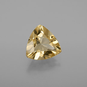 1.35캐럿 천연 옐로우 골든 베릴, 트릴리언, 8.2×8 mm, VVS-VS