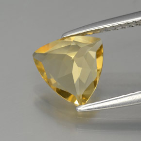 1.28캐럿 천연 옐로우 골든 베릴, 트릴리언, 8.3×8 mm, VVS