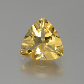 1.35캐럿 천연 옐로우 골든 베릴, 트릴리언, 8×7.9 mm, VVS