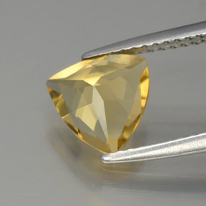 1.35캐럿 천연 옐로우 골든 베릴, 트릴리언, 8×7.9 mm, VVS