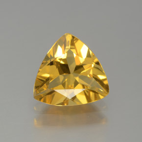 1.27캐럿 천연 옐로우 골든 베릴, 트릴리언, 8.2×7.8 mm, VVS-VS