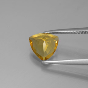 1.17캐럿 천연 옐로우 골든 베릴, 트릴리언, 8×7.8 mm, VS