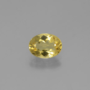 1.12캐럿 천연 옐로우 골든 베릴, 타원형 컷, 8×6 mm, VVS