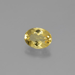 1.12캐럿 천연 옐로우 골든 베릴, 타원형 컷, 8×6 mm, VVS
