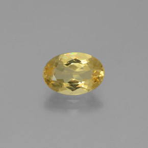 1.34캐럿 천연 옐로우 골든 베릴, 타원형 컷, 9×6.2 mm, VVS