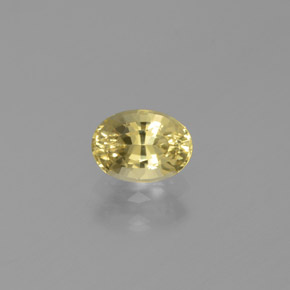 0.56캐럿 천연 옐로우 골든 베릴, 타원형 컷, 6.3×4.6 mm, VVS-VS