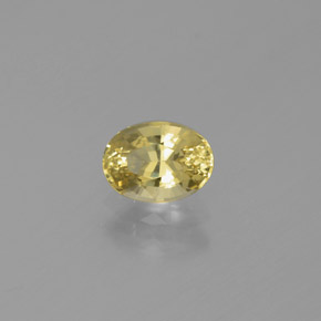 0.56캐럿 천연 옐로우 골든 베릴, 타원형 컷, 6.3×4.6 mm, VVS-VS