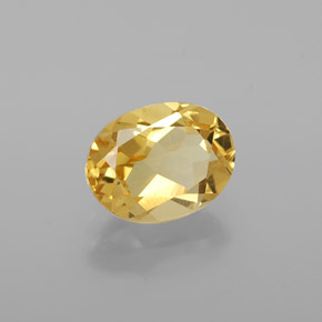 1.27캐럿 천연 옐로우 골든 베릴, 타원형 컷, 8×6.1 mm, VVS-VS