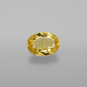 0.96캐럿 천연 옐로우 골든 베릴, 타원형 컷, 8.1×6 mm, VVS