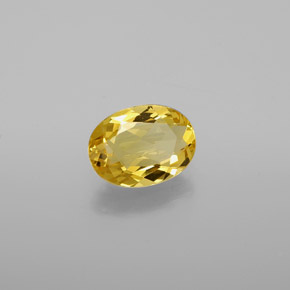 0.96캐럿 천연 옐로우 골든 베릴, 타원형 컷, 8.1×6 mm, VVS