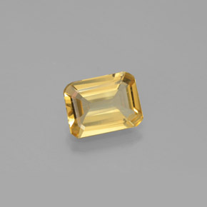 2.11캐럿 천연 옐로우 골든 베릴, 에메랄드 컷, 9.9×7.5 mm, VS