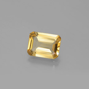 2.11캐럿 천연 옐로우 골든 베릴, 에메랄드 컷, 9.9×7.5 mm, VS