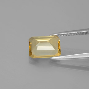 2.11캐럿 천연 옐로우 골든 베릴, 에메랄드 컷, 9.9×7.5 mm, VS