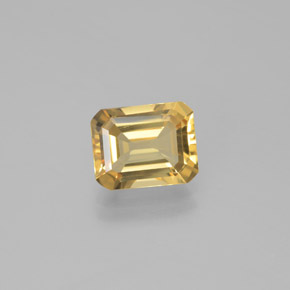 2.24캐럿 천연 옐로우 골든 베릴, 에메랄드 컷, 9×7.1 mm, VVS-VS