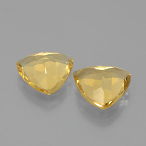 캐럿 천연 옐로우 골든 베릴 보석, 트릴리언, 10.2×10 mm, VVS-VS