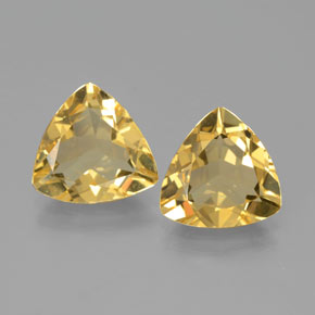 캐럿 천연 옐로우 골든 베릴 보석, 트릴리언, 10.1×10 mm, VVS-VS