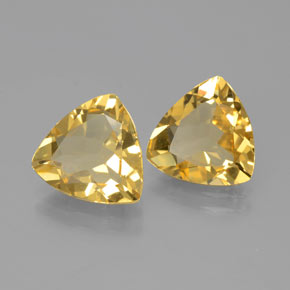 캐럿 천연 옐로우 골든 베릴 보석, 트릴리언, 10.1×10 mm, VVS-VS