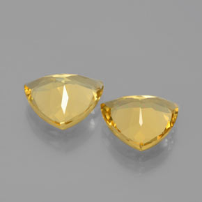 캐럿 천연 옐로우 골든 베릴 보석, 트릴리언, 10.1×10 mm, VVS-VS