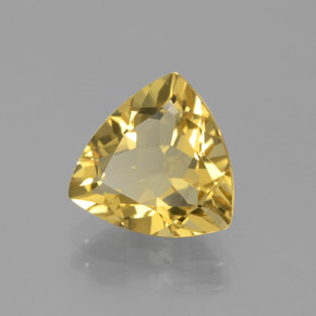 2.67캐럿 천연 옐로우 골든 베릴, 트릴리언, 9.9×9.8 mm, VVS-VS