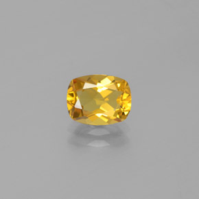 1.13캐럿 천연 옐로우 골든 베릴, 쿠션 컷, 7.8×6.1 mm, VVS