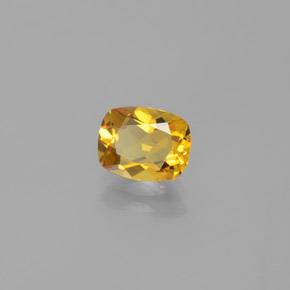 1.13캐럿 천연 옐로우 골든 베릴, 쿠션 컷, 7.8×6.1 mm, VVS