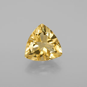2.96캐럿 천연 옐로우 골든 베릴, 트릴리언, 10.1×10 mm, VVS