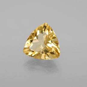 2.96캐럿 천연 옐로우 골든 베릴, 트릴리언, 10.1×10 mm, VVS