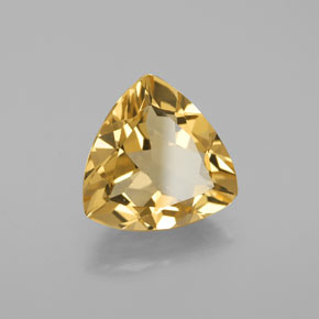 3.37캐럿 천연 옐로우 골든 베릴, 트릴리언, 11.4×11.2 mm, VVS-VS