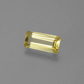 1.06캐럿 천연 옐로우 골든 베릴, 에메랄드 컷, 10×4.8 mm, VVS-VS