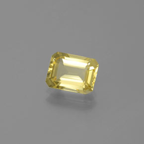 1.38캐럿 천연 옐로우 골든 베릴, 에메랄드 컷, 8×6.1 mm, VVS-VS
