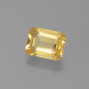 1.47캐럿 천연 옐로우 골든 베릴, 에메랄드 컷, 8.3×6.3 mm, VS