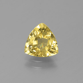 0.86캐럿 천연 옐로우 골든 베릴, 트릴리언, 6.8×6.8 mm, VVS-VS