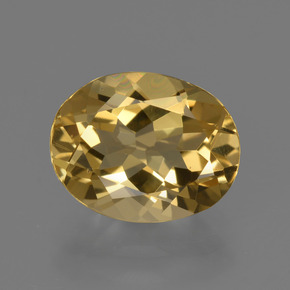 2.50캐럿 천연 골든 옐로우 골든 베릴, 타원형 컷, 10.1×8 mm, VVS