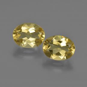3.67캐럿 천연 라이트 골든 옐로우 골든 베릴 보석, 타원형 컷, 9.2×7.2 mm, VVS-VS
