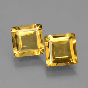 캐럿 천연 골든 옐로우 골든 베릴 보석, 스퀘어, 7.1×7.1 mm, VVS-VS