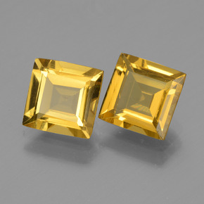 캐럿 천연 골든 옐로우 골든 베릴 보석, 스퀘어, 7.1×7.1 mm, VVS-VS