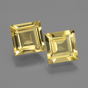 캐럿 천연 골든 옐로우 골든 베릴 보석, 스퀘어, 6.9×6.9 mm, VVS-VS