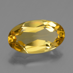 2.25캐럿 천연 골든 골든 베릴, 타원형 컷, 12.3×7.1 mm, VVS-VS