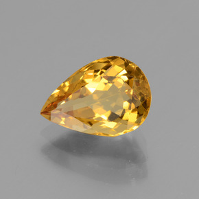 1.85캐럿 천연 골든 옐로우 골든 베릴, 배 모양, 10.1×7 mm, VVS