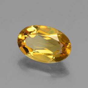 2.29캐럿 천연 딥 골든 오렌지 골든 베릴, 타원형 컷, 11.1×7.3 mm, VVS-VS