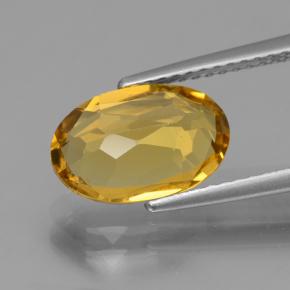2.29캐럿 천연 딥 골든 오렌지 골든 베릴, 타원형 컷, 11.1×7.3 mm, VVS-VS