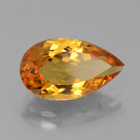 3.16캐럿 천연 골든 옐로우 골든 베릴, 배 모양, 13.2×7.8 mm, VVS-VS