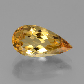 2.49캐럿 천연 골든 옐로우 골든 베릴, 배 모양, 12.8×6.7 mm, VVS-VS