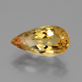 2.49캐럿 천연 골든 옐로우 골든 베릴, 배 모양, 12.8×6.7 mm, VVS-VS