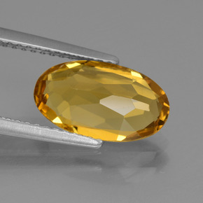 2.26캐럿 천연 살구 오렌지 골든 베릴, 타원형 컷, 12.1×7 mm, VVS-VS